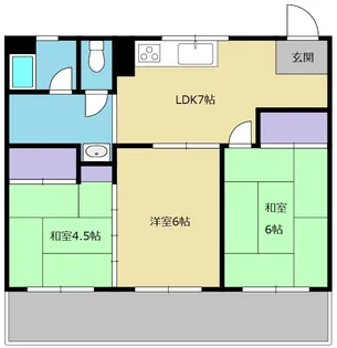 コーポ馬渕【2階】の間取り