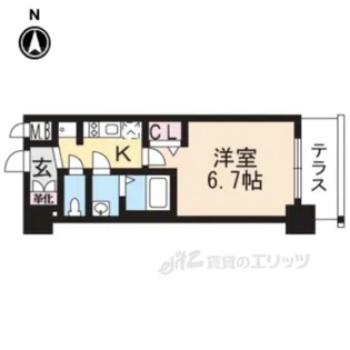 プレサンスTHEKYOTO澄華【1階】の間取り