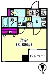 ハイネスウェル【2階】の間取り