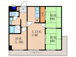 シルバーシャトー太秦【2階】の間取り