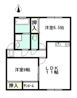 ラフィーネB【1階】の間取り