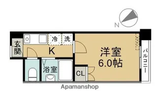 ラ・ガール大分802【8階】の間取り