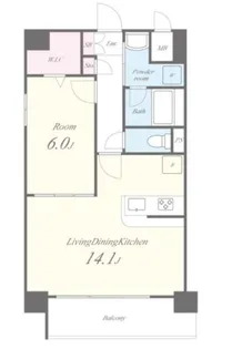 ウェルスコート錦糸町【5階】の間取り