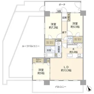 バースシティ溝の口WEST(021260)【5階】の間取り