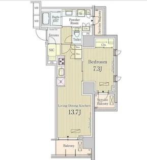 パークアクシス池田山【2階】の間取り