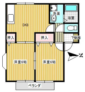 クレストールAB【2階】の間取り