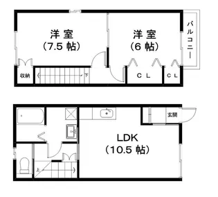 e-HOUSE西本郷町の間取り