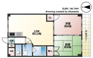 グレイスヴィラ・ケイ【2階】の間取り