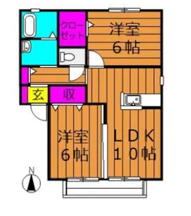 エバーグリーンオーク B【1階】の間取り