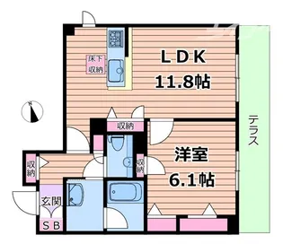 スカイ ウィング【2階】の間取り