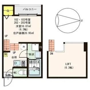 ハーモニーテラス六丁の目VIII【1階】の間取り
