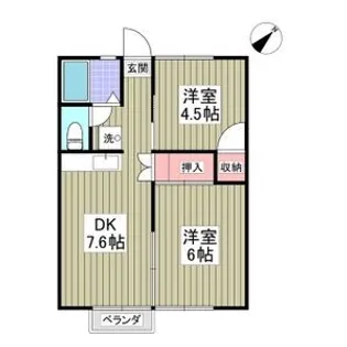 サンブルーム 土浦【1階】の間取り