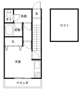ラヴィ・アン・ドゥ【2階】の間取り