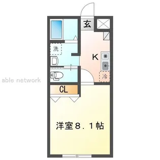 ブルームあざれあ【1階】の間取り