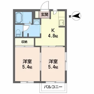カーサ・デ・フロール【2階】の間取り