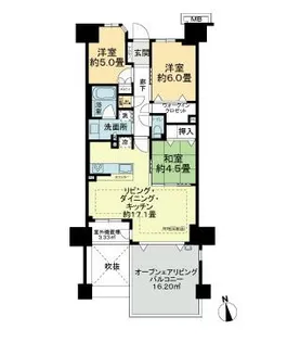 ヴェレーナシティパレ・ド・プラージュ【4階】の間取り