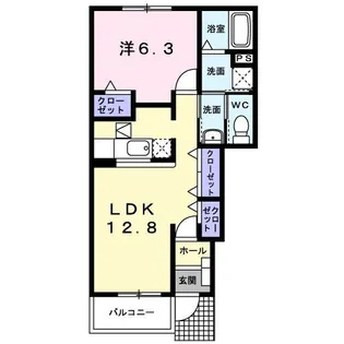 ユ-トピア・ナミ【1階】の間取り