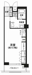 ディアクレスト西新【3階】の間取り