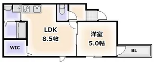 フジパレス遠里小野サウス【2階】の間取り