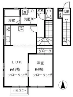 チェリータウン ウエストコート【2階】の間取り