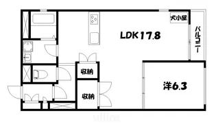ヴィラスタジオーネ御所南【3階】の間取り