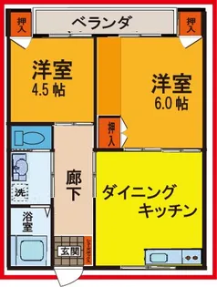 日の出コーポ【2階】の間取り