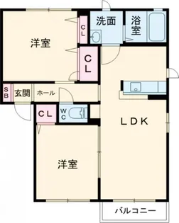 アスティオス β棟【2階】の間取り