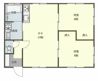 アースマンション新町【2階】の間取り