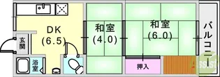 勝美ハイツ【2階】の間取り