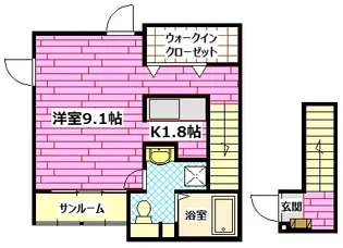 カーサ ソアーヴェ【2階】の間取り