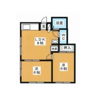 ファミール狛江【1階】の間取り