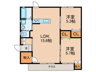 サニーランズ【1階】の間取り