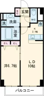 グランディアラフィーネ【10階】の間取り