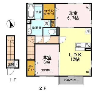 ソレアード【2階】の間取り