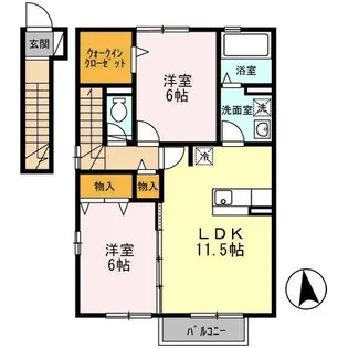 セジュール不来方 C棟【2階】の間取り