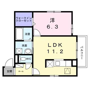 ハピネスジュエル【1階】の間取り