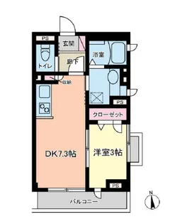 リュエル浅草【3階】の間取り