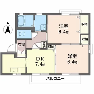 ドミールB【2階】の間取り