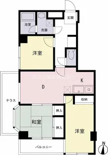 日甲ハイム笹塚【1階】の間取り