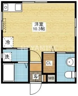 ベル・アーブル【4階】の間取り