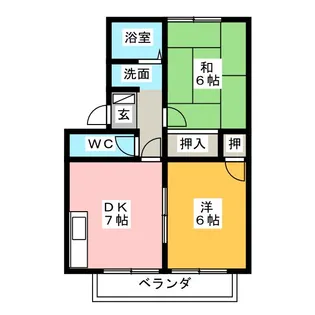 メゾンハーベスト C棟【2階】の間取り