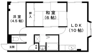 サンリバージュ【1階】の間取り