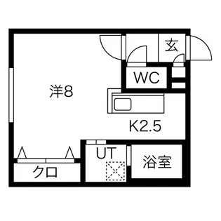 トラストコート北九条【2階】の間取り