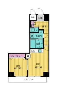 ビラカーサ五番町【4階】の間取り