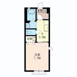 コーポハナブサIV【1階】の間取り