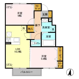 フォーゲルテラス リラ VI【1階】の間取り