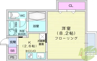 アスコット志波町イースト【1階】の間取り