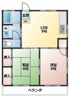 志賀ハイツ【1階】の間取り