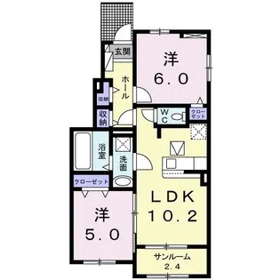 シャルマン ブリッサ【1階】の間取り