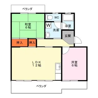 栗東ハイツ【3階】の間取り